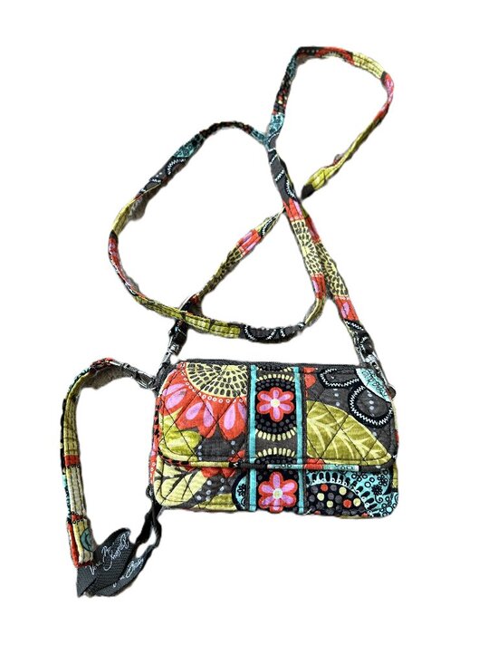 Vera Bradley Handbags - Vera Bradley Flower Shower Print All in One Wristlet Crossbody Wallet